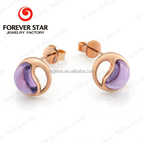 Light Weight Simple Gold Earring Designs for Women